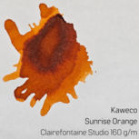 Kaweco Sunrise Orange - inksample 
