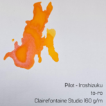 Pilot Iroshizuku -  to-ro - inksample