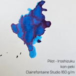 Pilot Iroshizuku - Kon-Peki - inksample