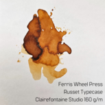 Ferris Wheel Press - Russet Typecase - Inksample