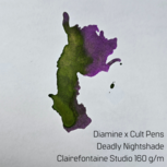 Diamine x Cult Pens - Deadly Nightshade - Inksample