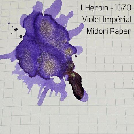 J. Herbin - Violet Imp&eacute;rial - 1670 -  Inksample