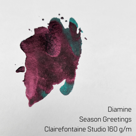 Diamine Seasons Greetings - inksample