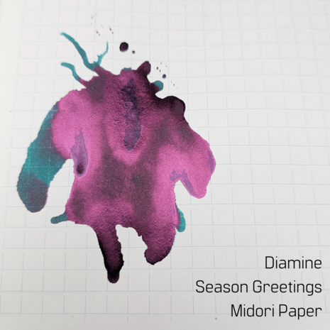 Diamine Seasons Greetings - inksample