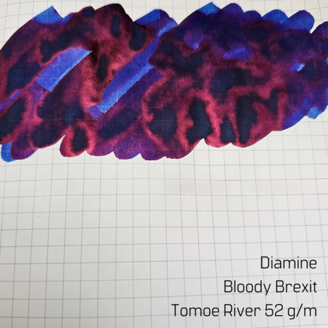 Diamine - Bloody Brexit - inksample