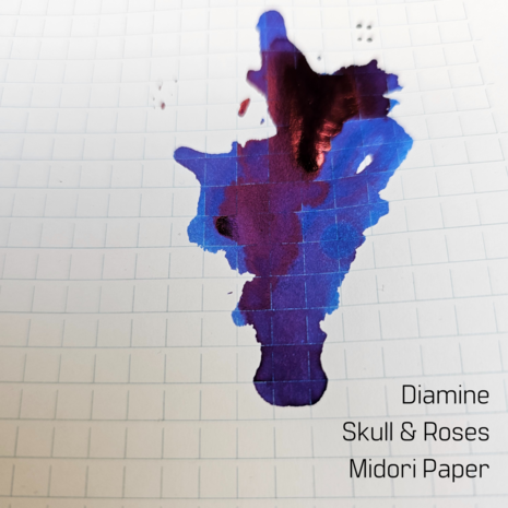 Diamine Skull &amp; Roses - inksample