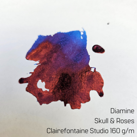 Diamine Skull &amp; Roses - inksample