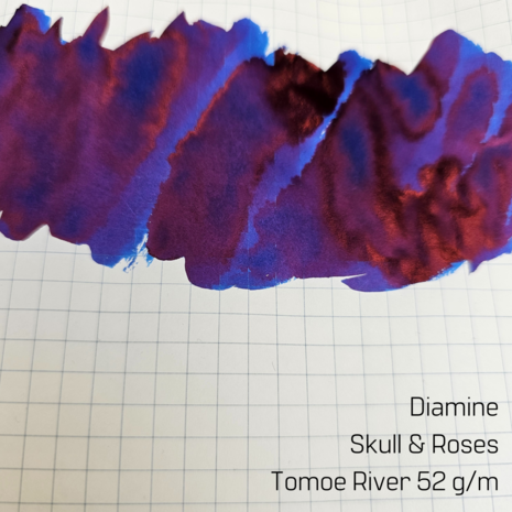 Diamine Skull &amp; Roses - inksample