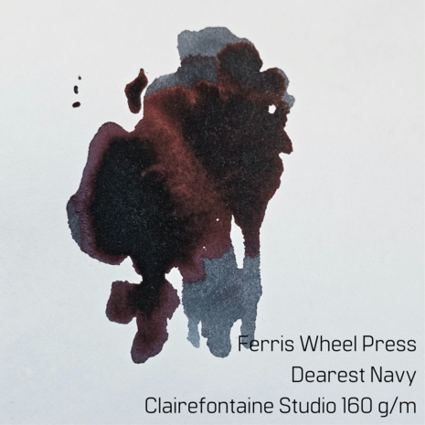 Ferris Wheel Press Dearest Navy  - inksample