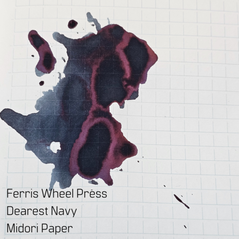 Ferris Wheel Press Dearest Navy  - inksample