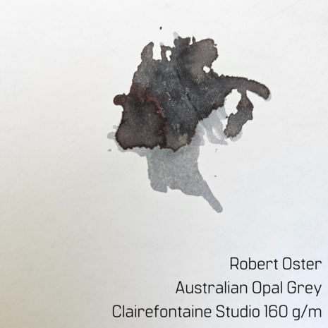 Robert Oster - Australian Opal Grey - inksample