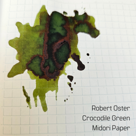 Robert Oster -  Crocodile Green - inksample
