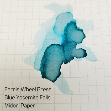 Ferris Wheel Press -  Blue Yosemite Falls - ink sample