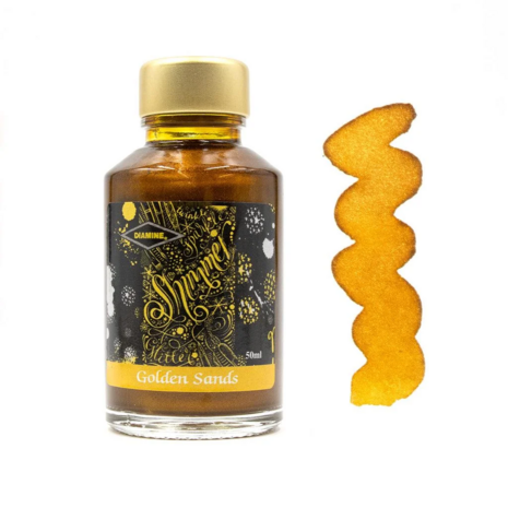 Diamine - Shimmertastic - Golden Sands - Inkt sample
