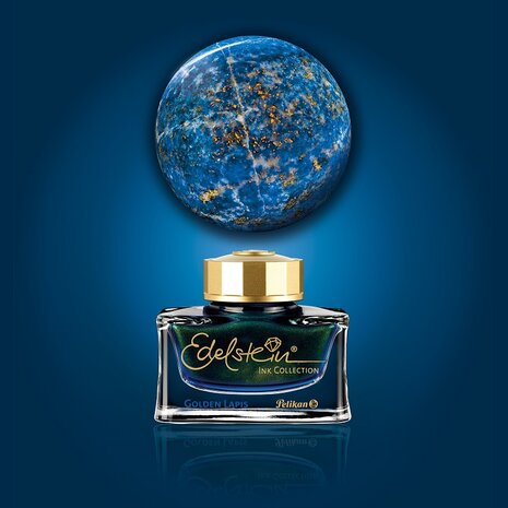 Pelikan Edelstein - Golden Lapis - inkt sample