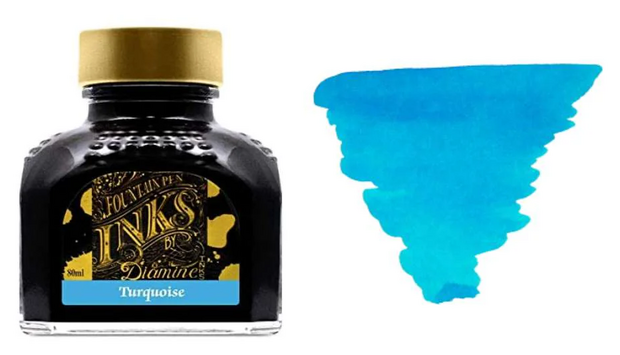 Diamine - Turquoise - Inkt sample