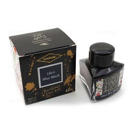 Diamine - 1864 Blue Black - Inkt sample