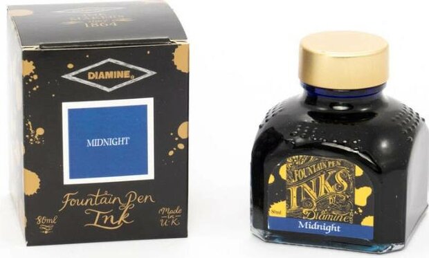 Diamine - Midnight - Inkt sample