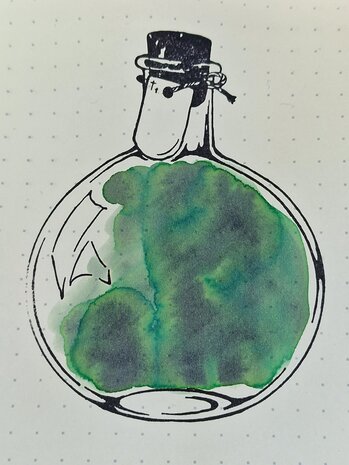 Kitty Inkpot - A certain cluster of Mint - Inkt sample