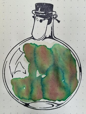 Kitty Inkpot - A certain Green Tea - Inkt sample