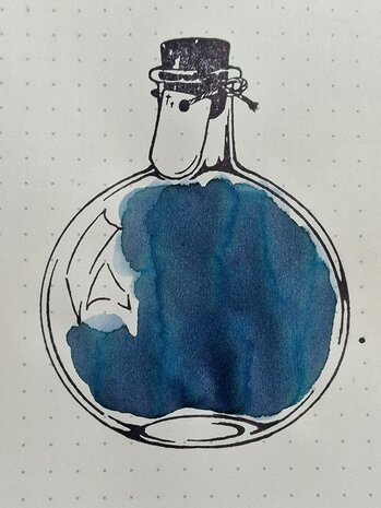 Kitty Inkpot - A certain Blue Whale - Inkt sample