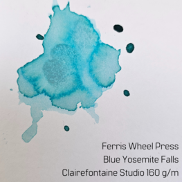 Ferris Wheel Press -  Blue Yosemite Falls - ink sample