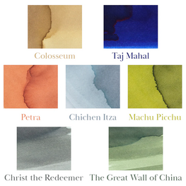 ExplorINKpack - Cult Pens - 7 wonders of the World - complete serie - 7 samples